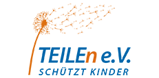 Logo TEILEn e. V. – Claim: Schützt Kinder